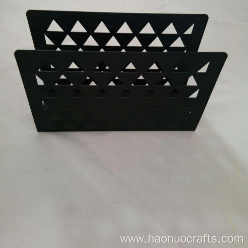 Black hollow triangle paper towel holder